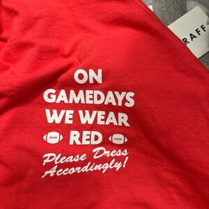 Red Graphic Tee - On Gamedays We Wear Red
